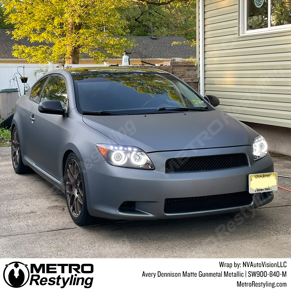 Matte Gray Metallic Scion Wrap