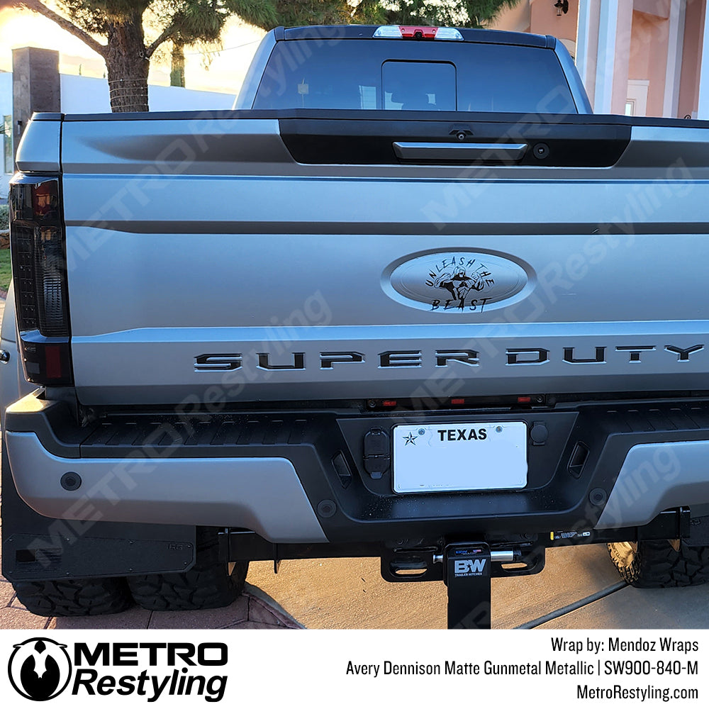 Gunmetal gray ford truck wrap