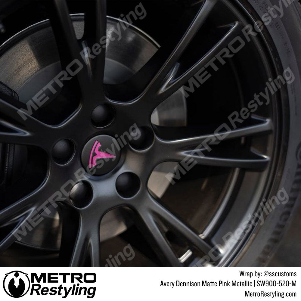 Avery Dennison SW900 Matte Pink Metallic Tesla Tire