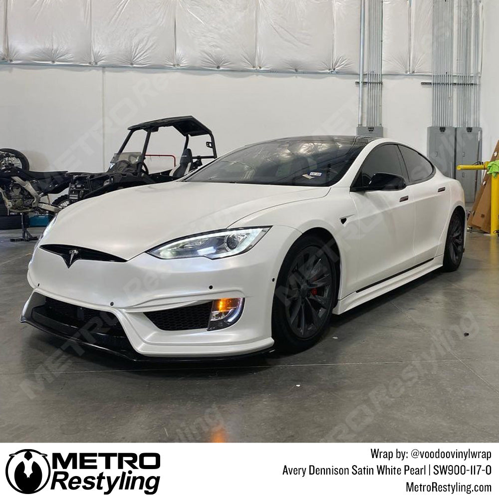 Tesla Satin White Pearl Vinyl