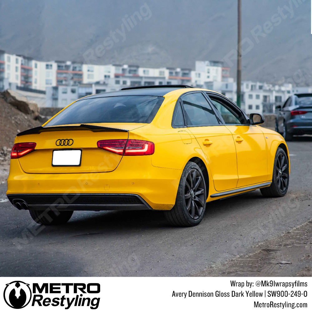 Audi Yellow Vinyl Wrap