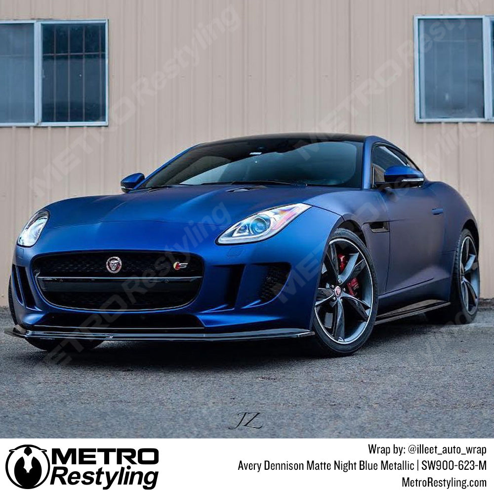 Dark Blue Jaguar Vinyl Wrap