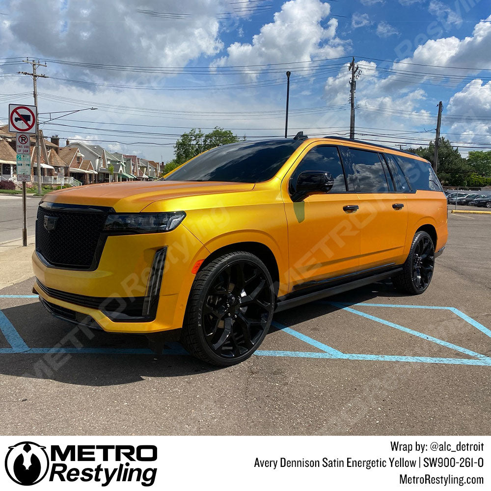 Satin Energetic Yellow Cadillac