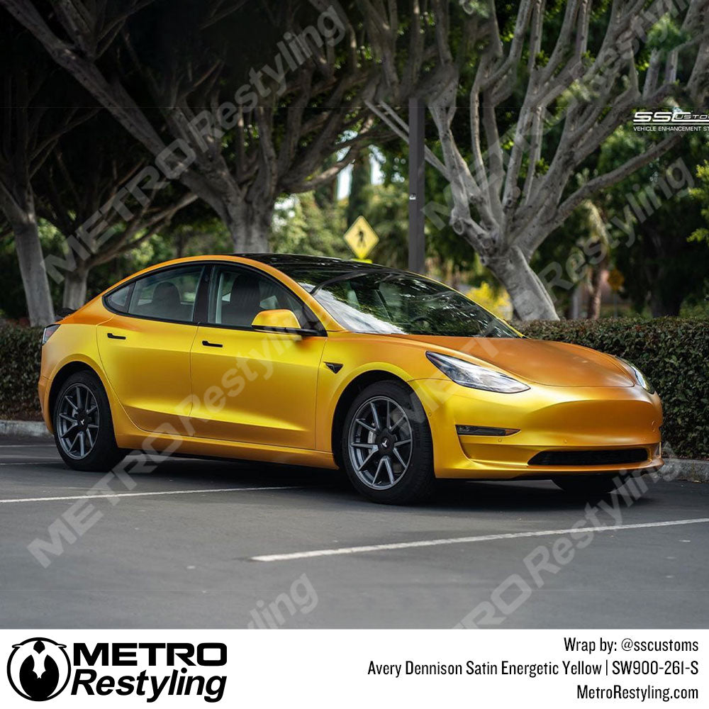 Satin Energetic Yellow tesla