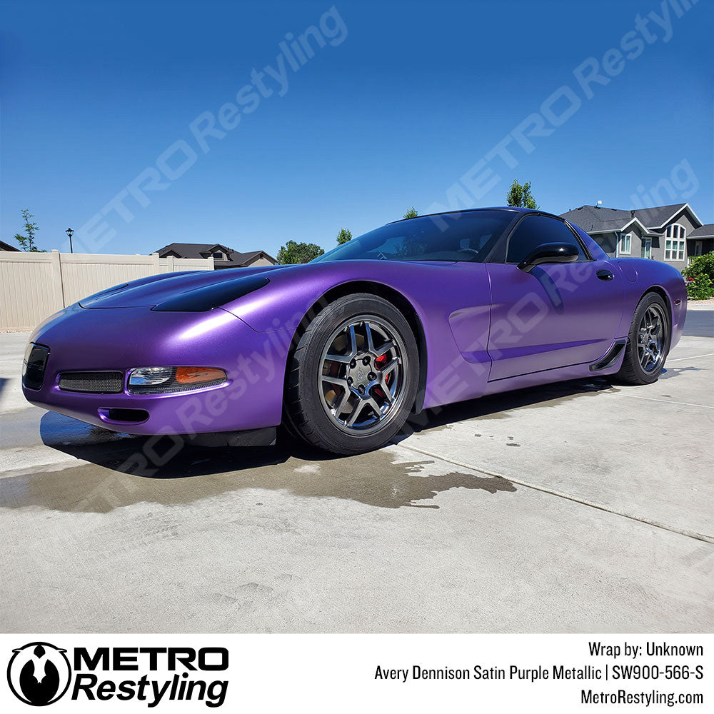 Avery Dennison SW900 Satin Purple Metallic Vinyl Wrap | SW900-566-M