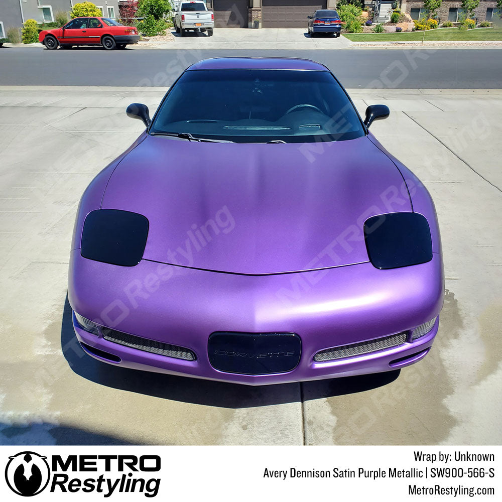 Avery Dennison SW900 Satin Purple Metallic Vinyl Wrap | SW900-566-M