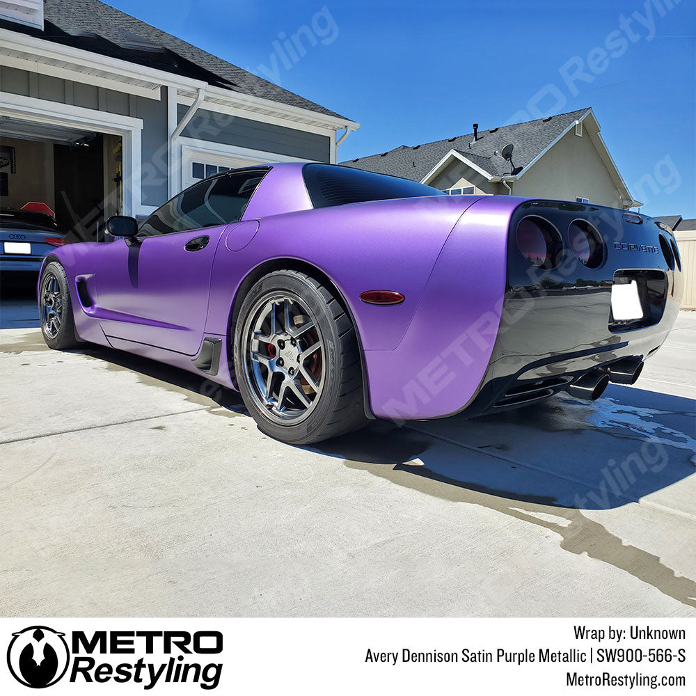 Avery Dennison SW900 Satin Purple Metallic Vinyl Wrap | SW900-566-M