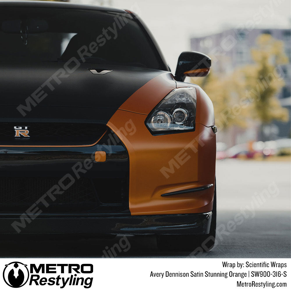 Avery Dennison SW900 Satin Stunning Orange Vinyl Wrap | SW900-316-S