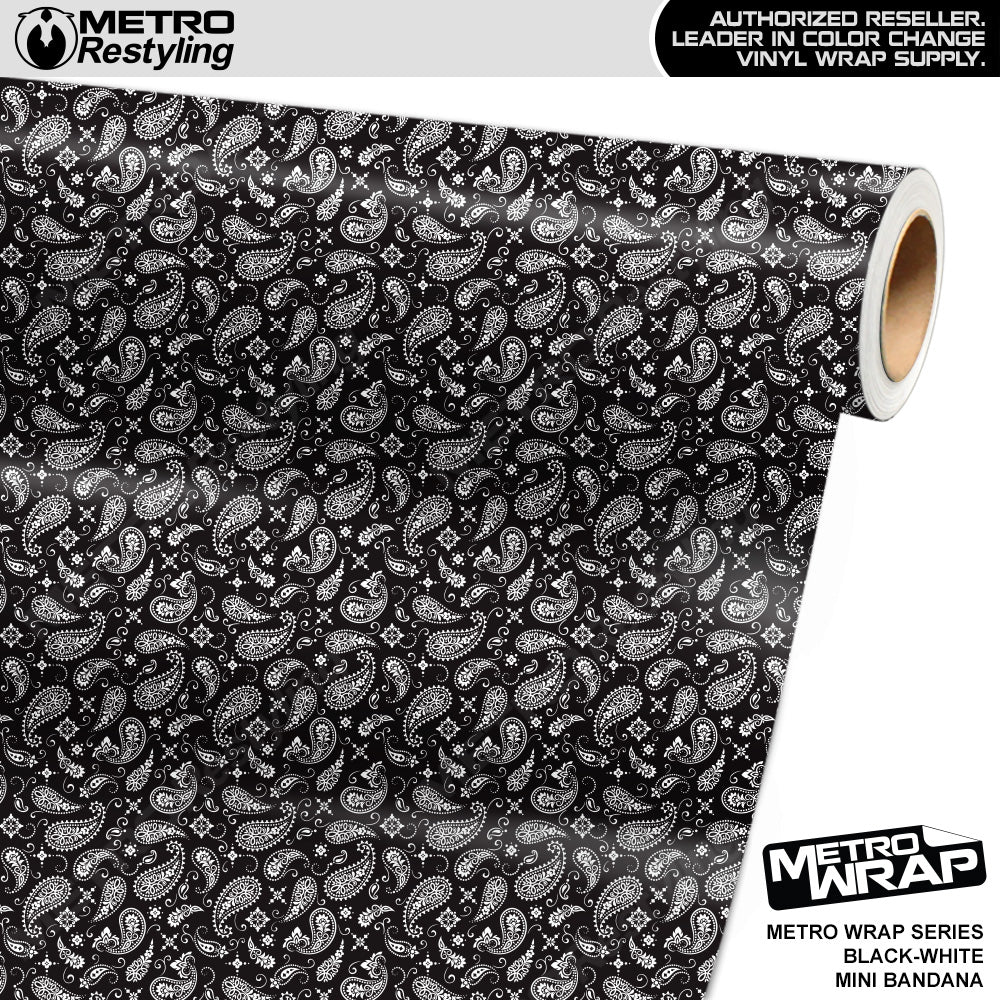 Mini Bandana Black White Truck Wrap