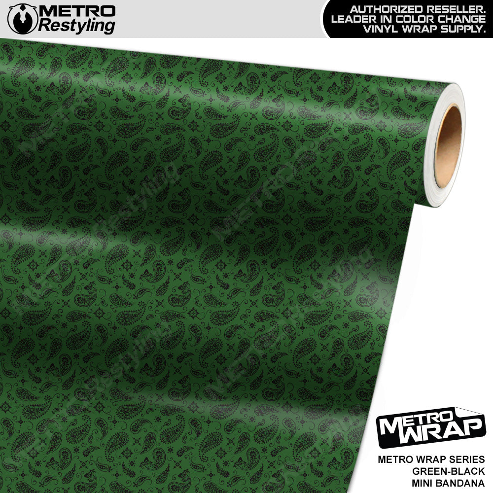 Mini Bandana Green Black Truck Wrap