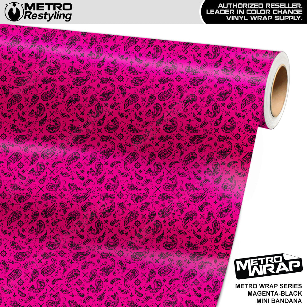 Mini Bandana Magenta Black Truck Wrap