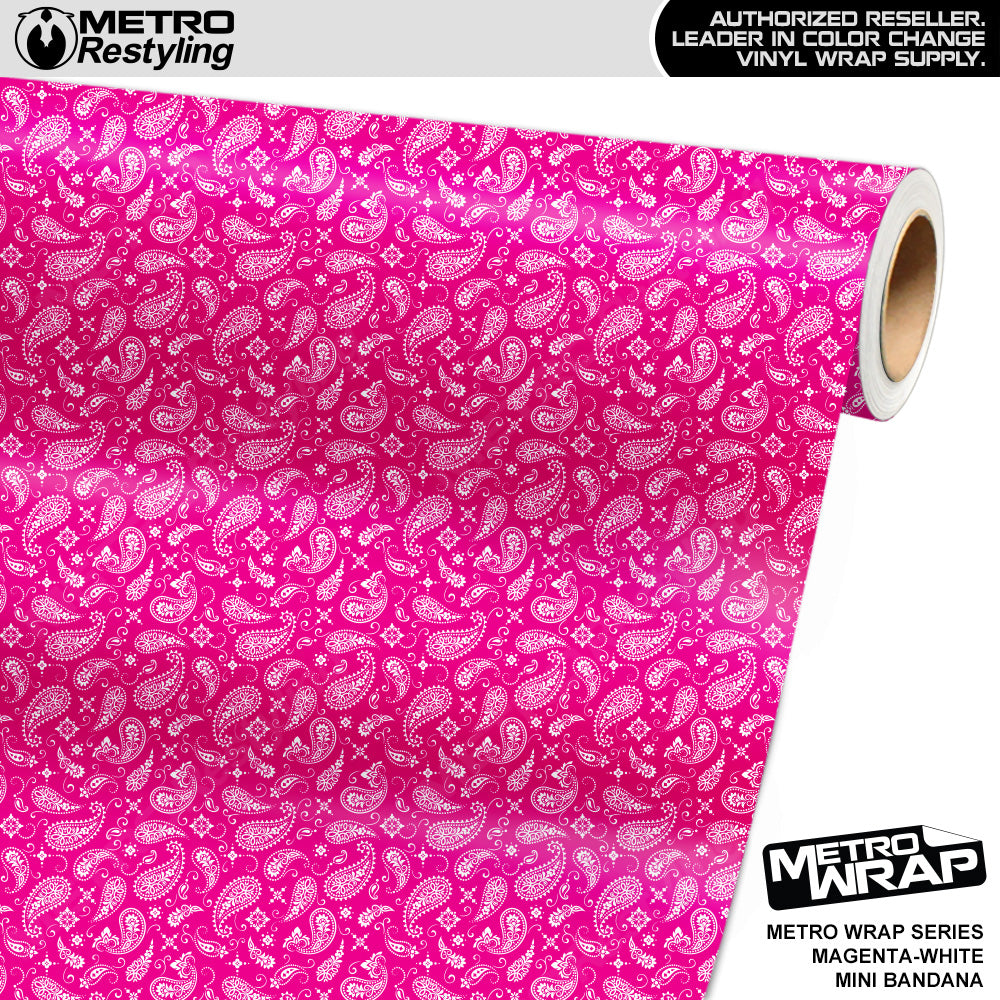 Mini Bandana Magenta White Truck Wrap
