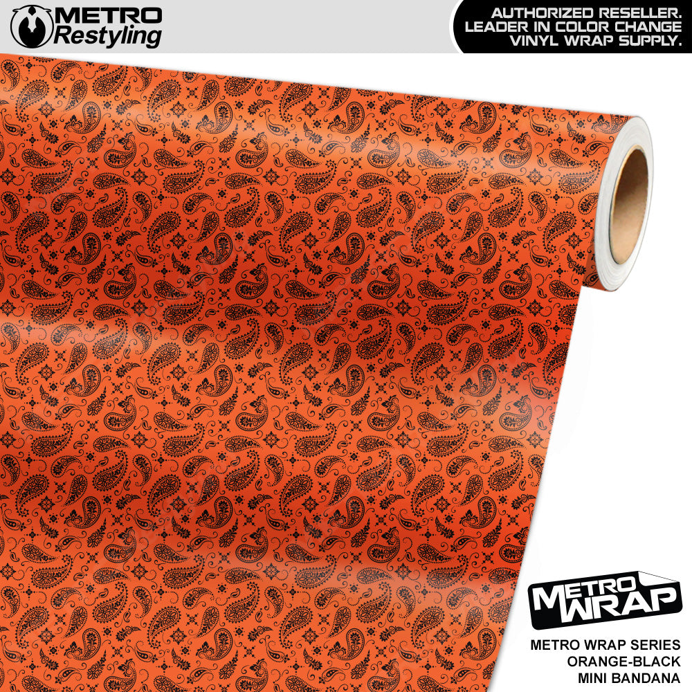 Mini Bandana Orange Black Truck Wrap