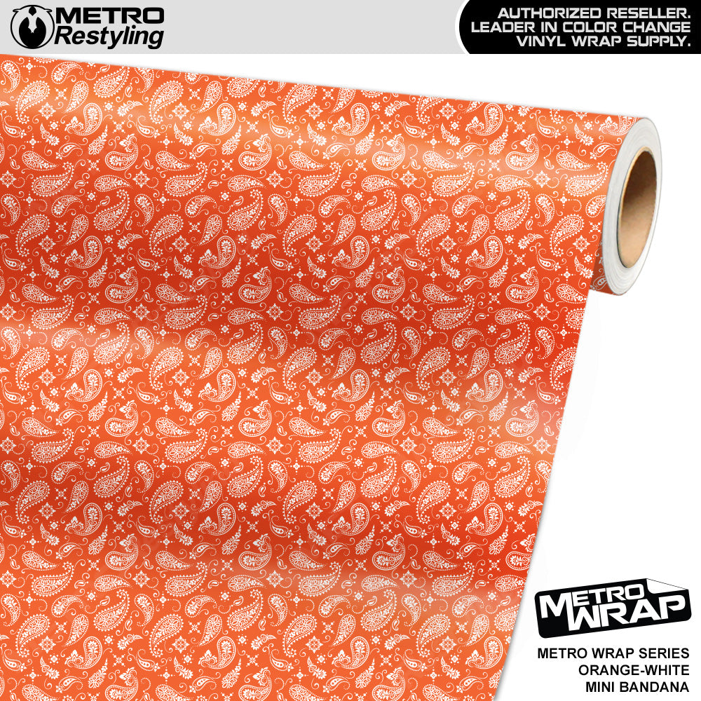 Mini Bandana Orange White Truck Wrap