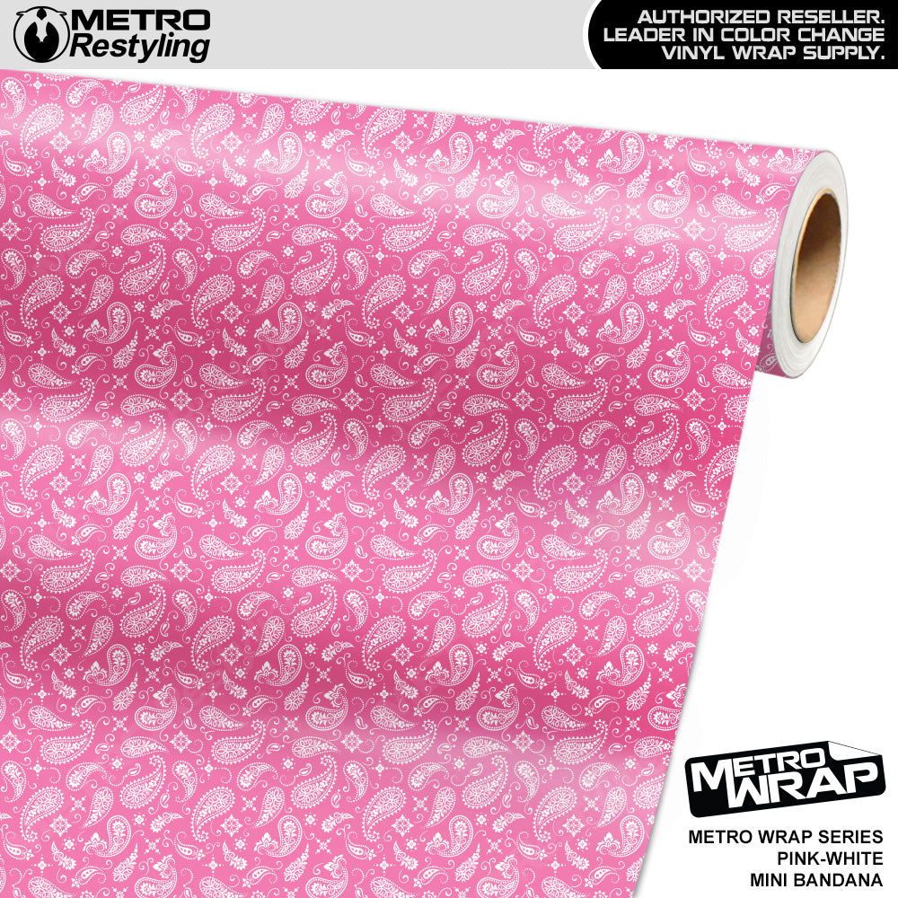 Mini Bandana Pink White Truck Wrap