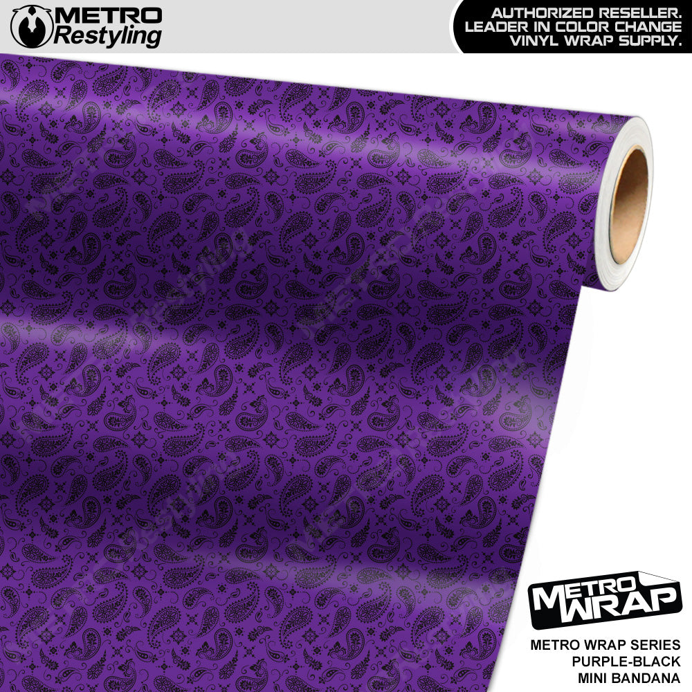Mini Bandana Purple Black Truck Wrap