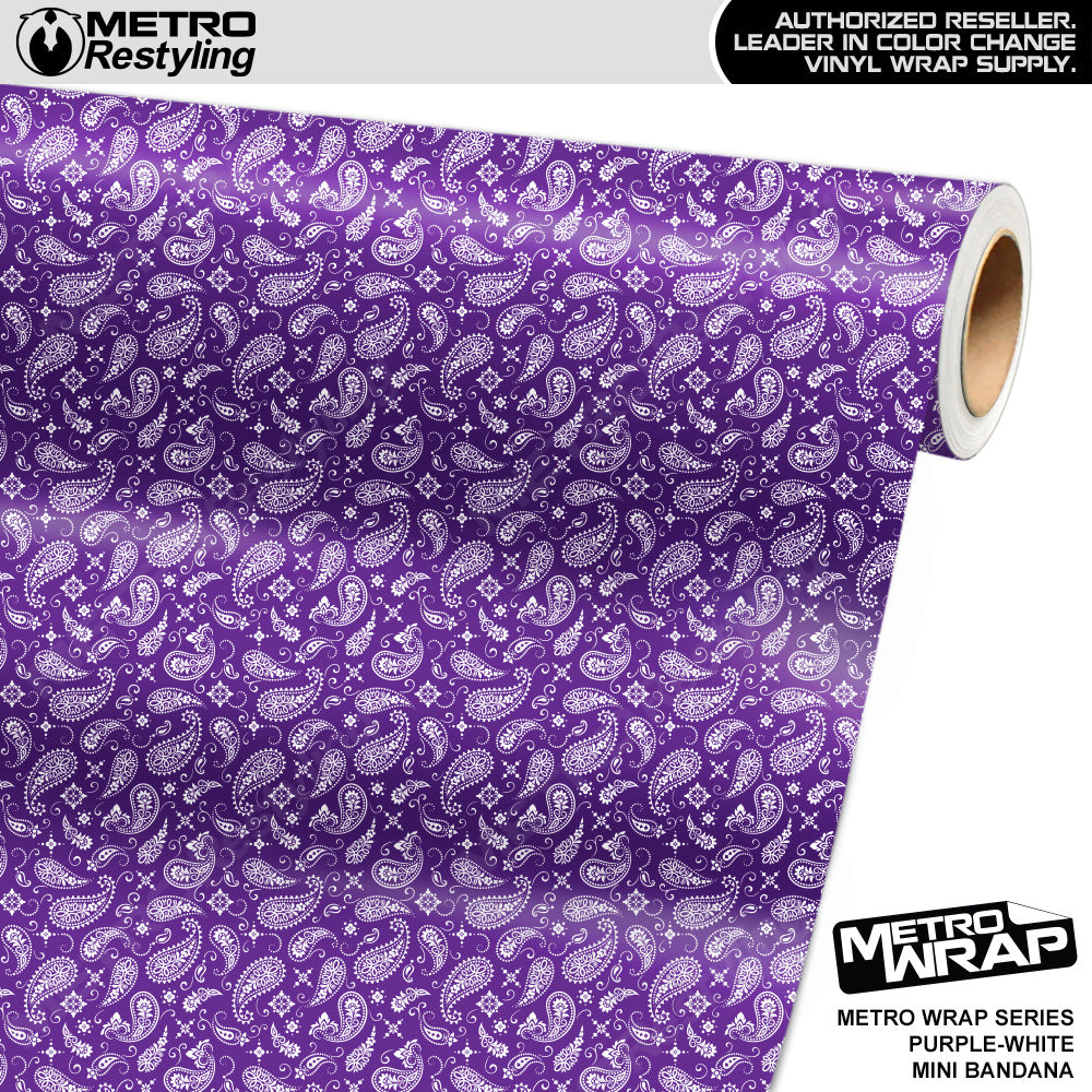 Mini Bandana Purple White Truck Wrap