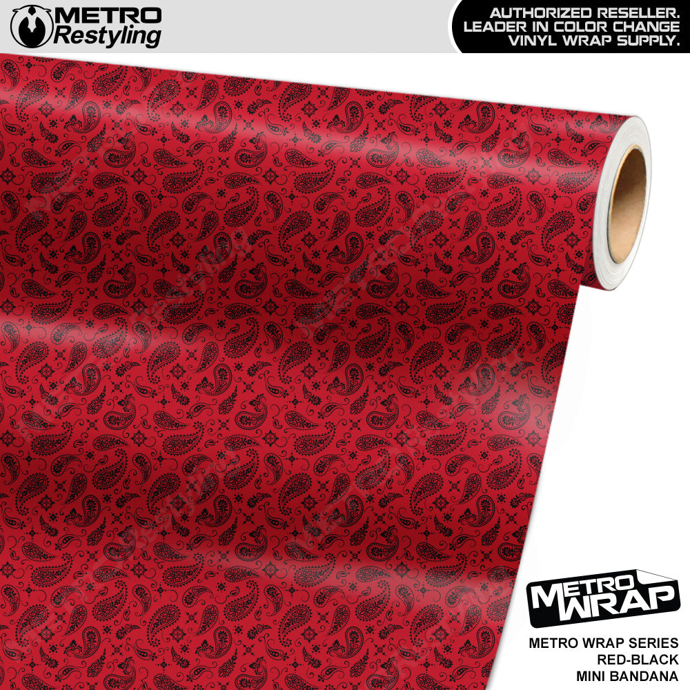 Mini Bandana Red Black Truck Wrap