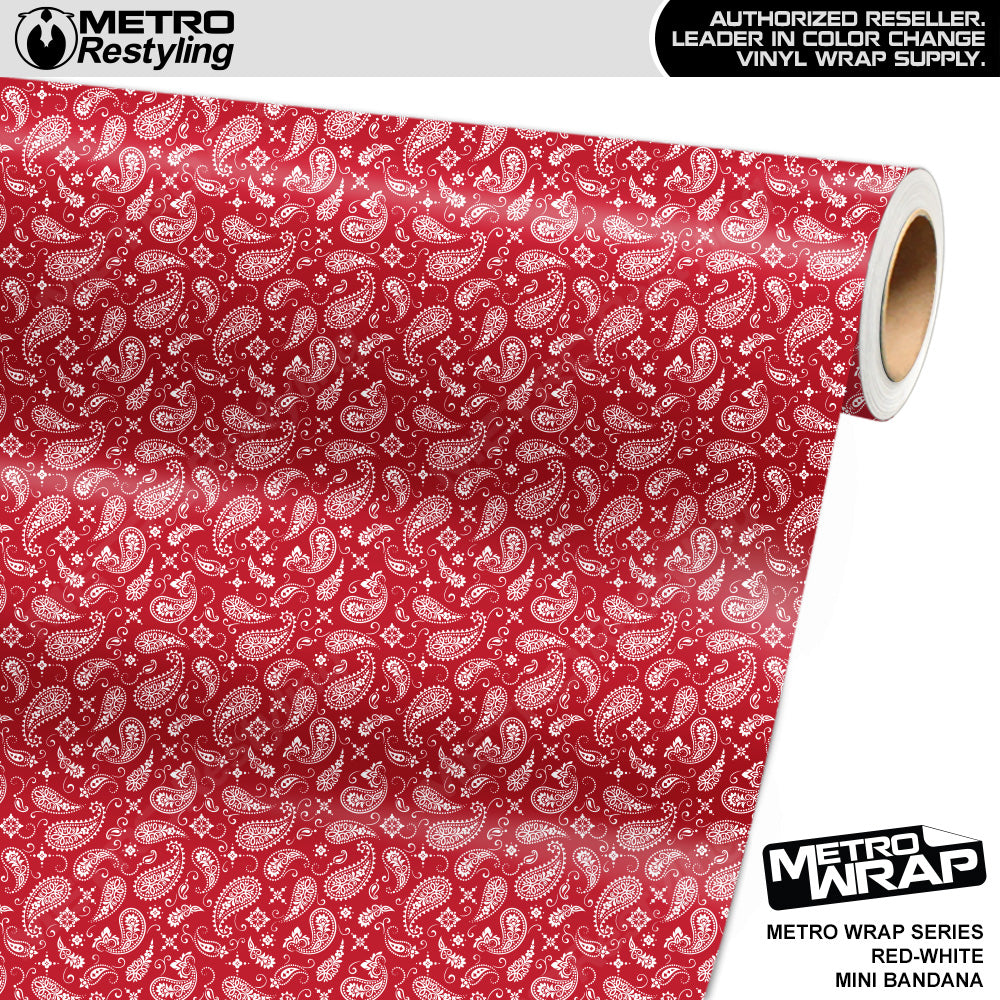 Mini Bandana Red White Truck Wrap
