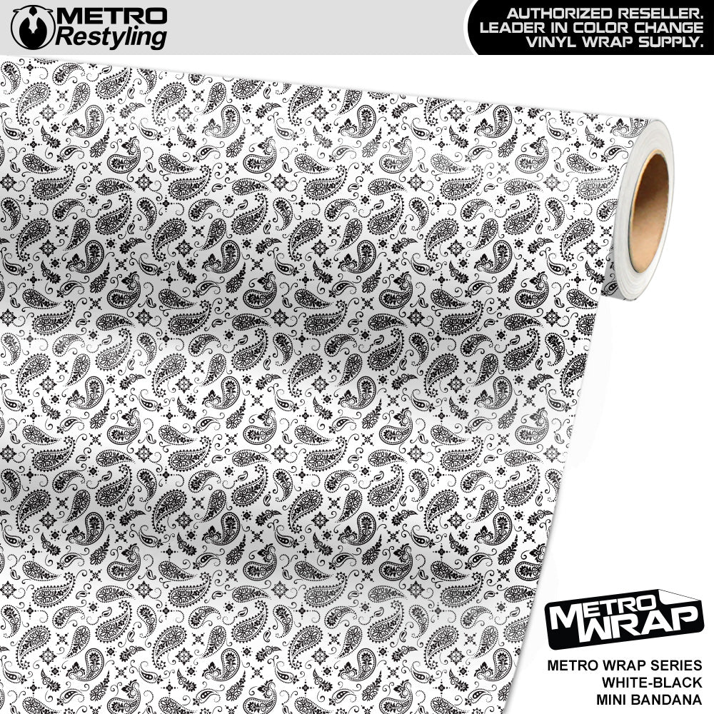 Mini Bandana White Black Truck Wrap