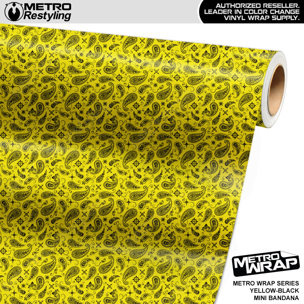 Mini Bandana Yellow Black Truck Wrap
