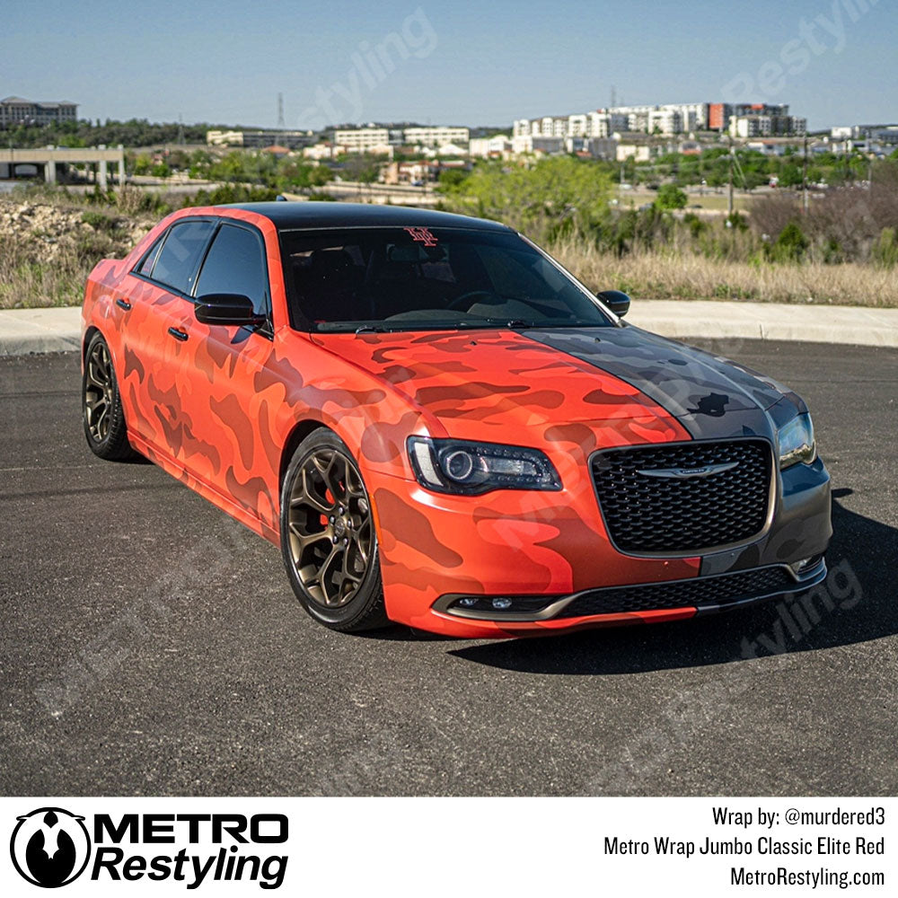 Red Camo Vinyl Wrap