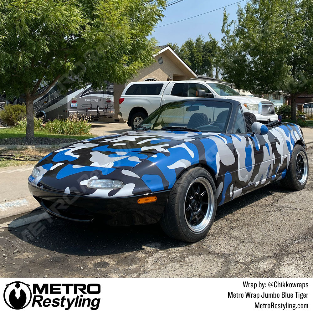 Blue Tiger Vinyl Wrap