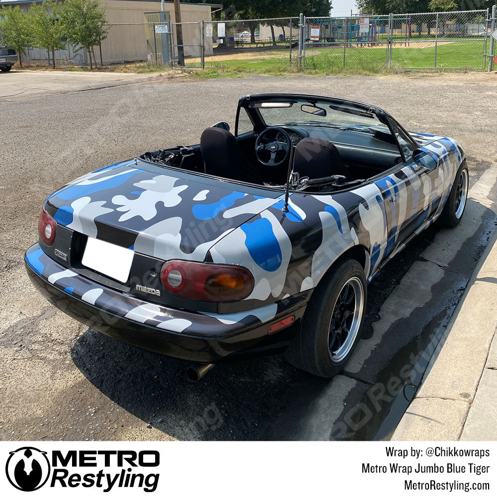 Camouflage Blue Vinyl Wrap