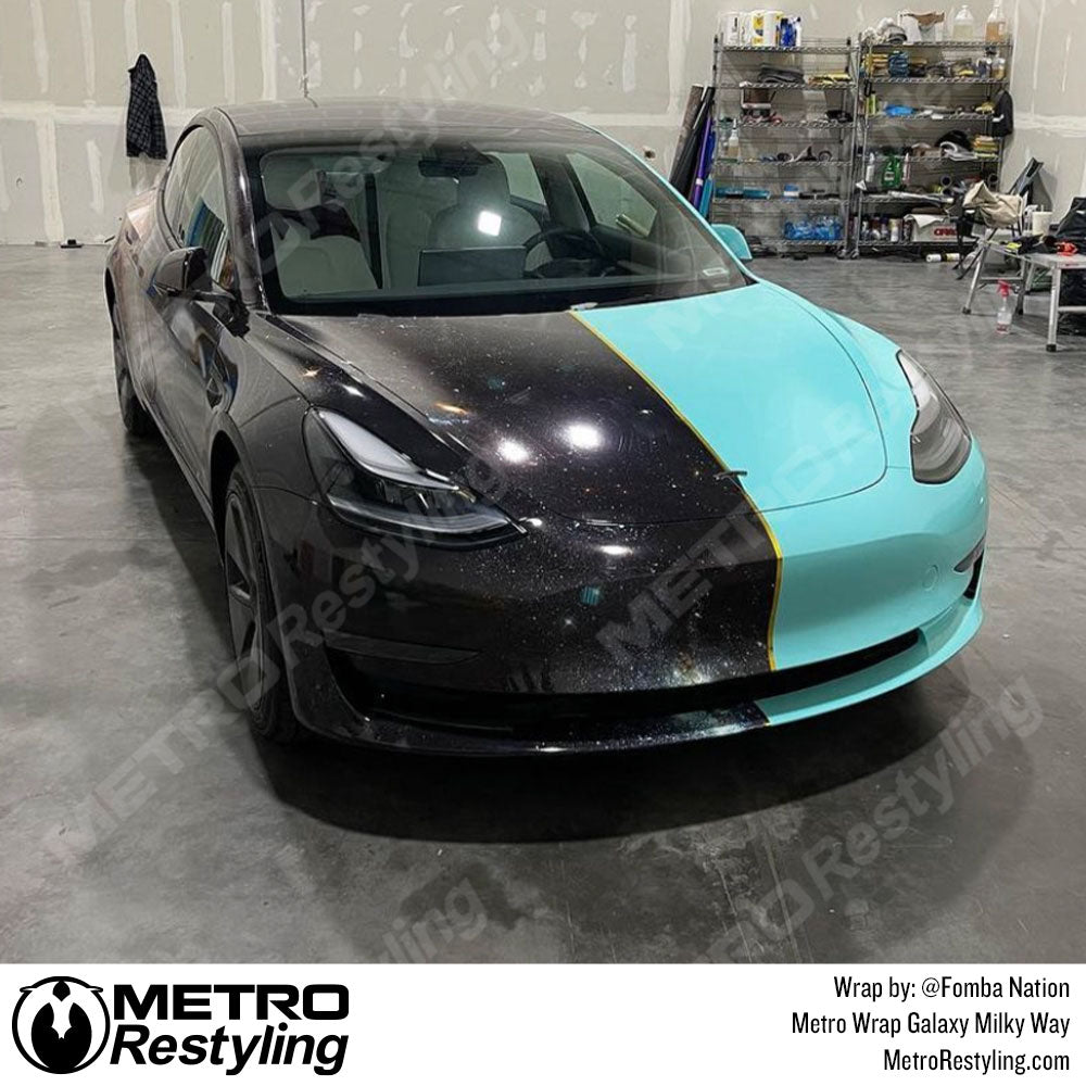 Tesla Space Vinyl Wrap