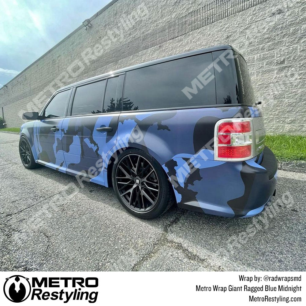 blue camo car wrap