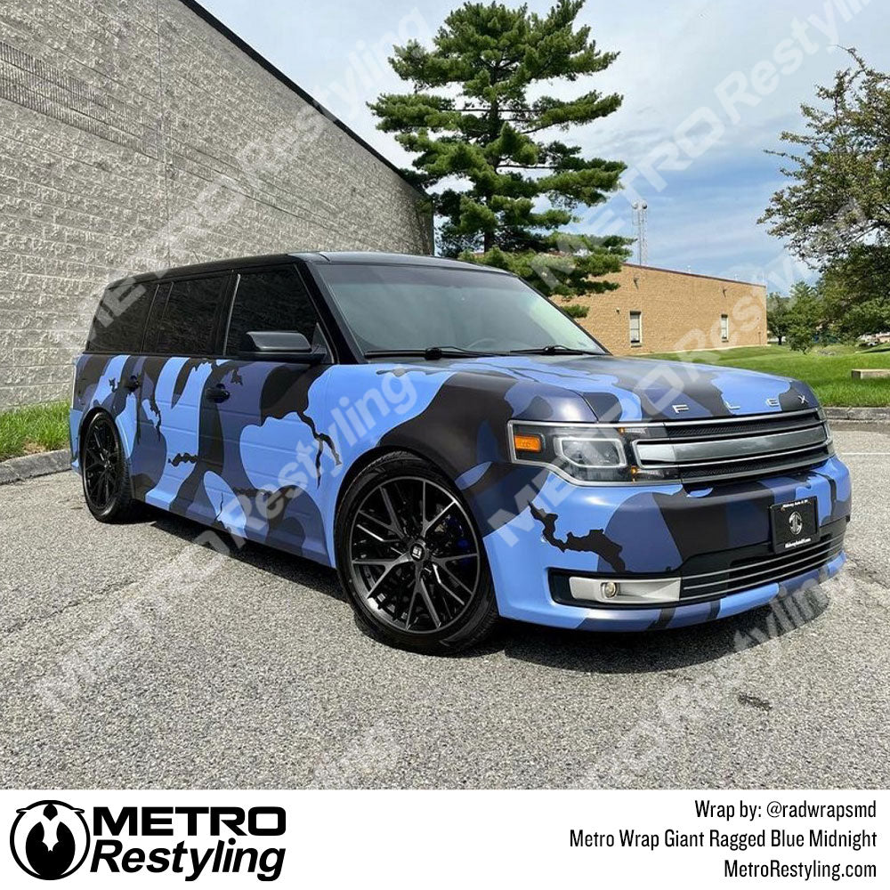 ragged blue midnight ford suv wrap