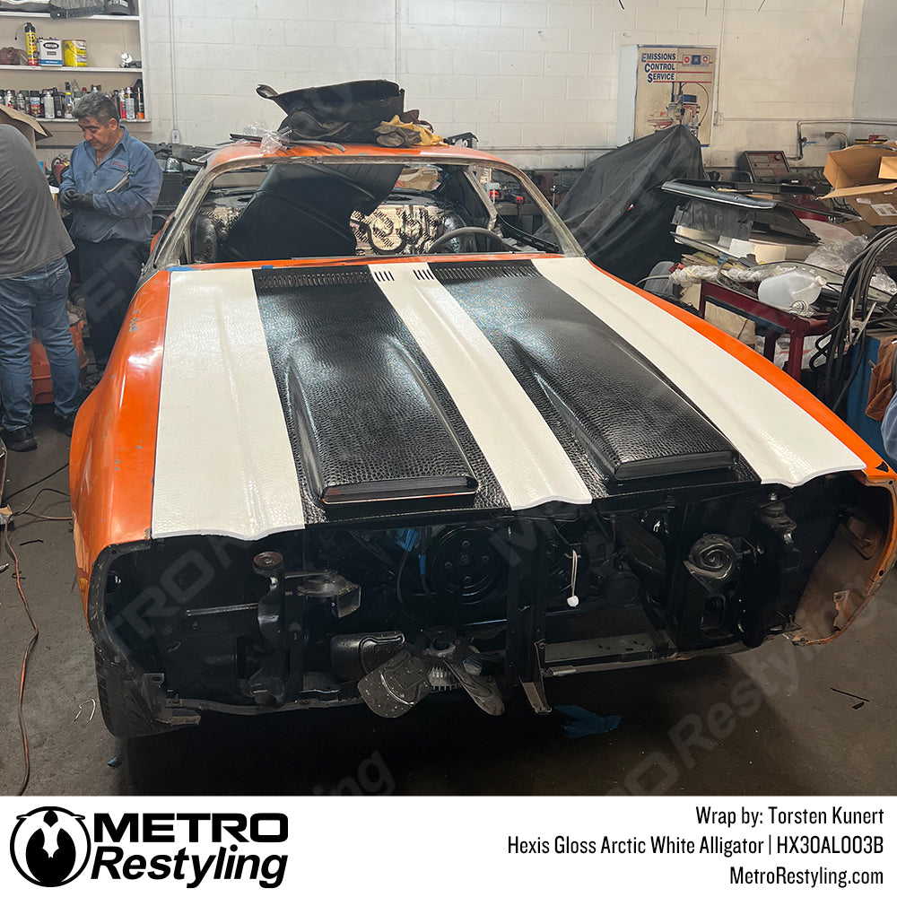 Gloss White Alligator Pontiac Wrap