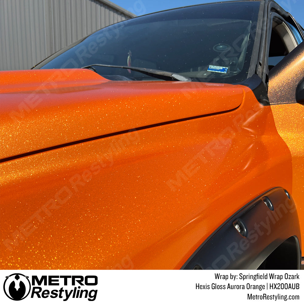 Gloss Orange Truck Wrap