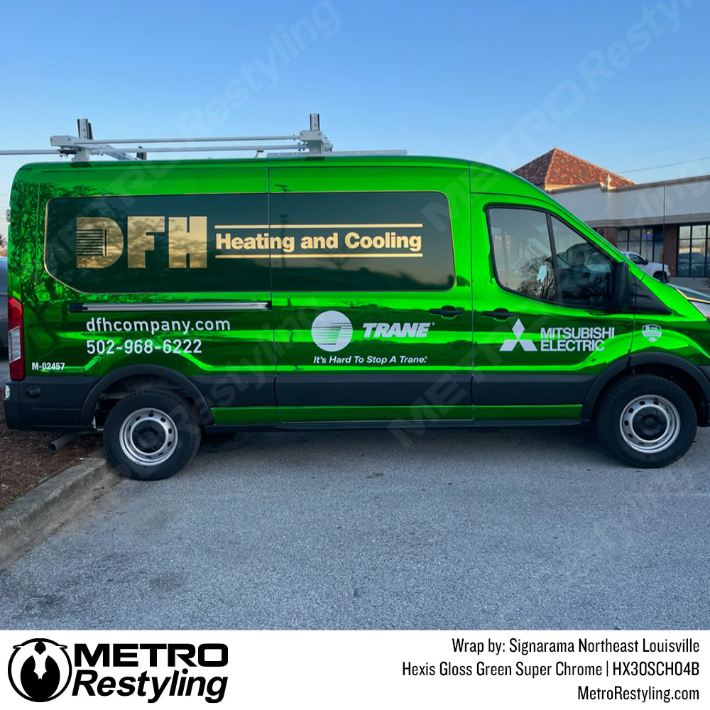 ford transit super green wrap