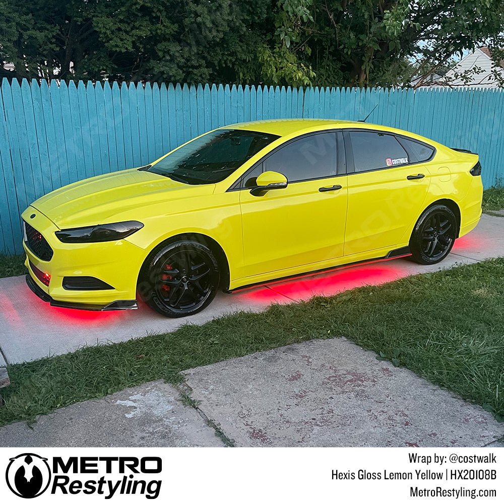 Gloss Lemon Yellow Ford Vinyl Wrap