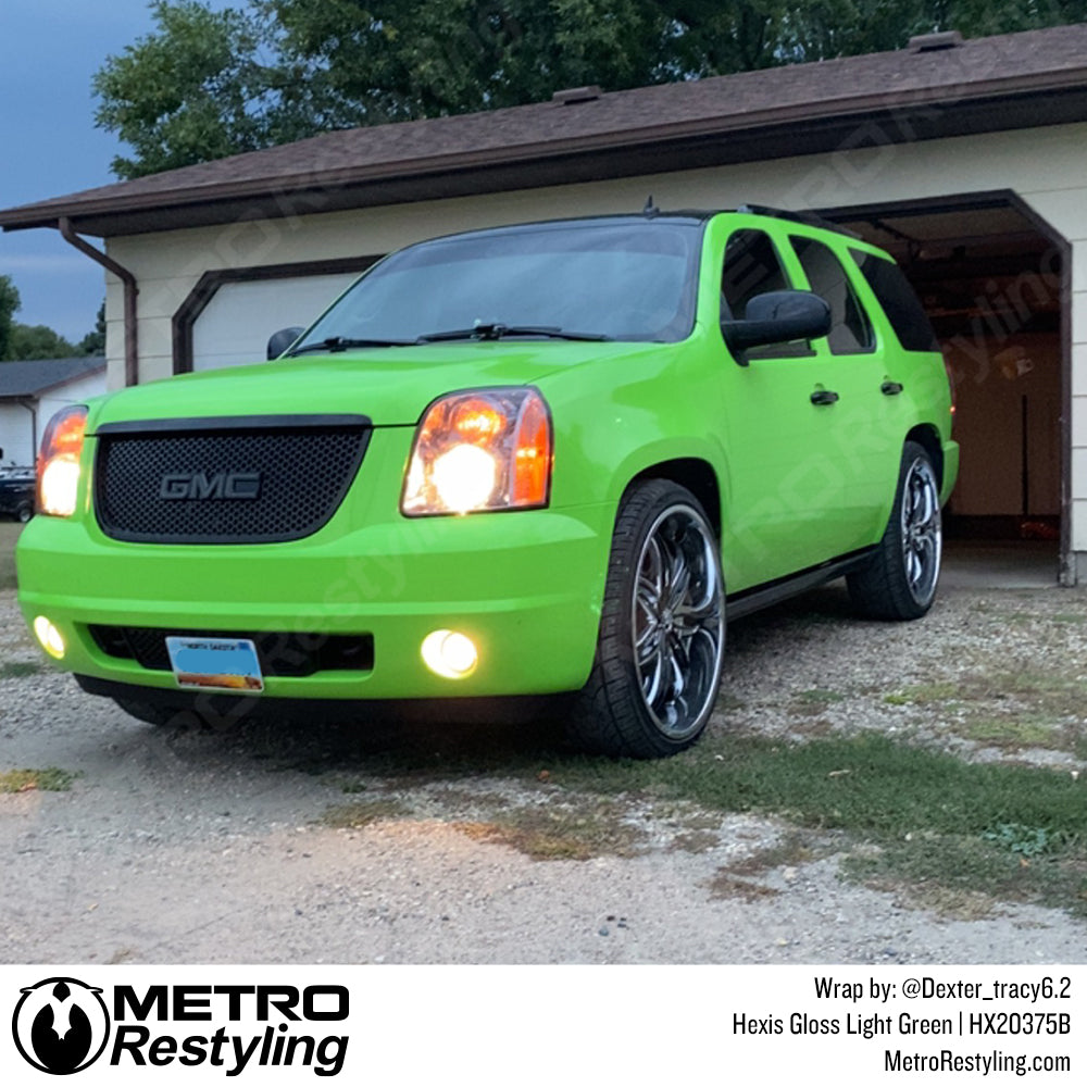 GMC Light Green Truck Wrap