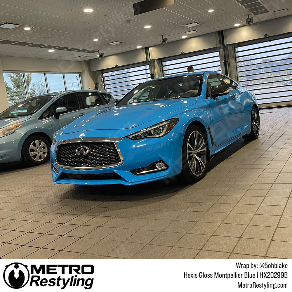 Glossy Blue Infiniti Vinyl Wrap