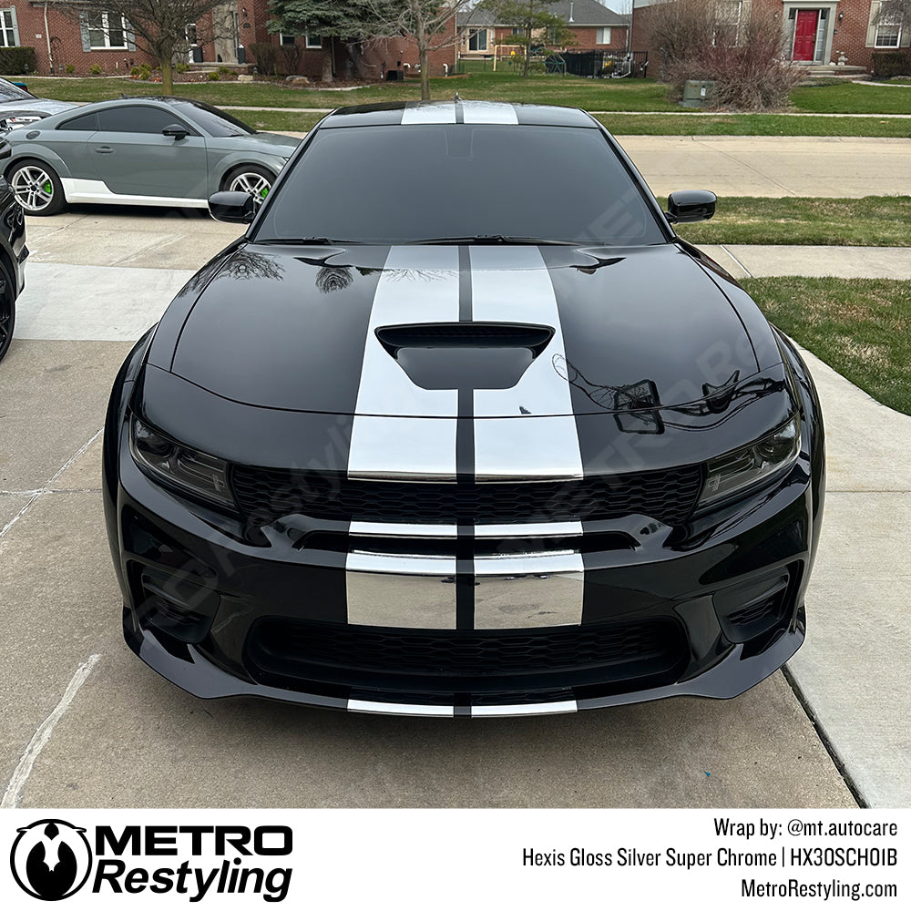 silver chrome wrap