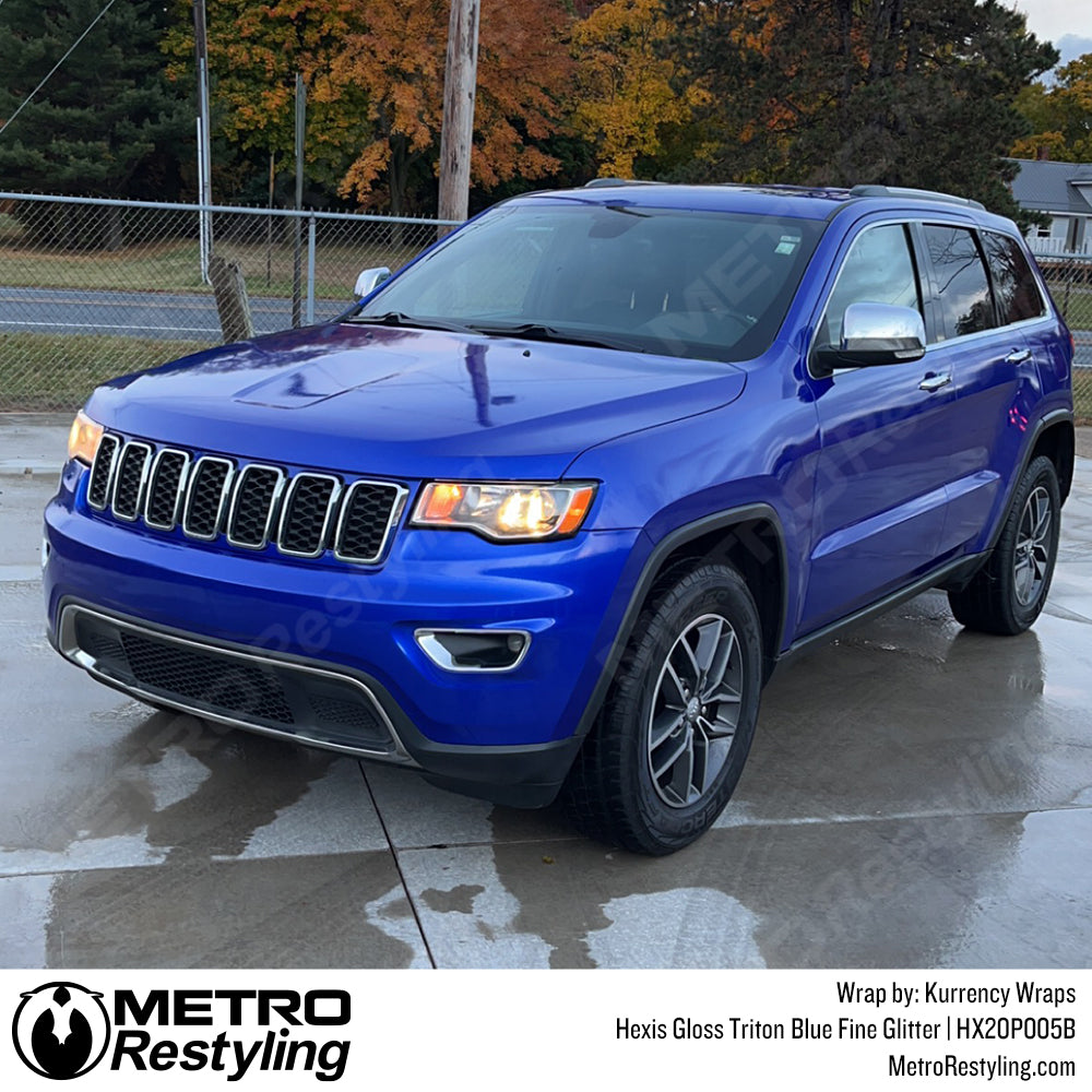 Blue Glitter Vinyl Wrap