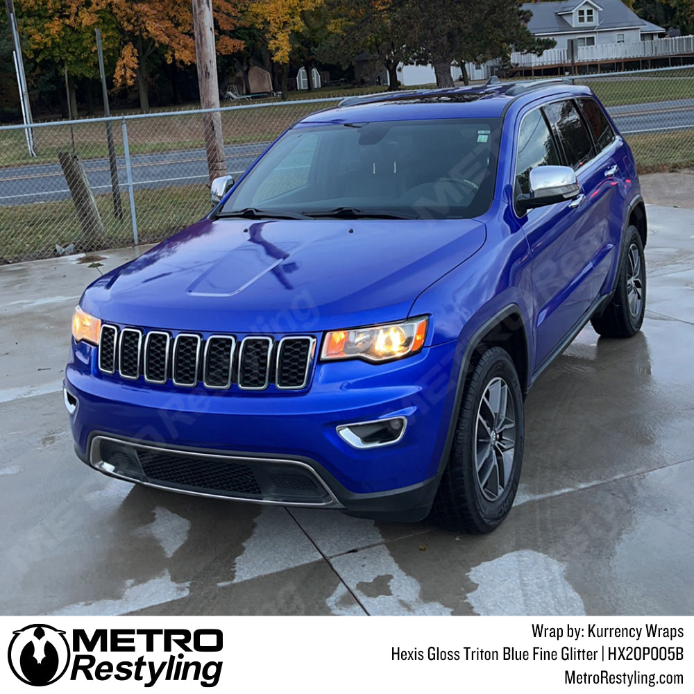Blue Glitter Jeep Wrap