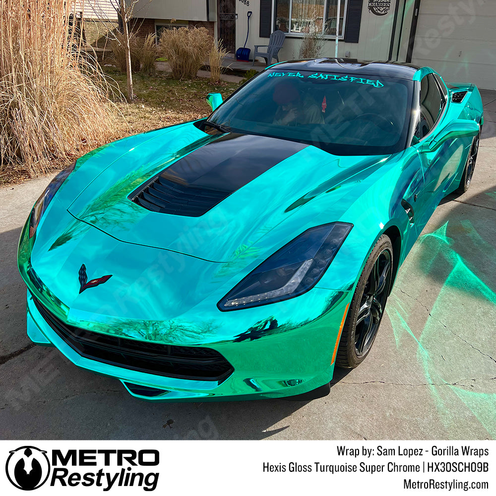 Gloss Turquoise Super Chrome Wrap