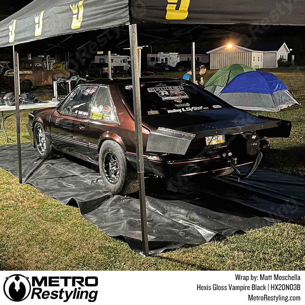 Vampire Black Mustang Wrap