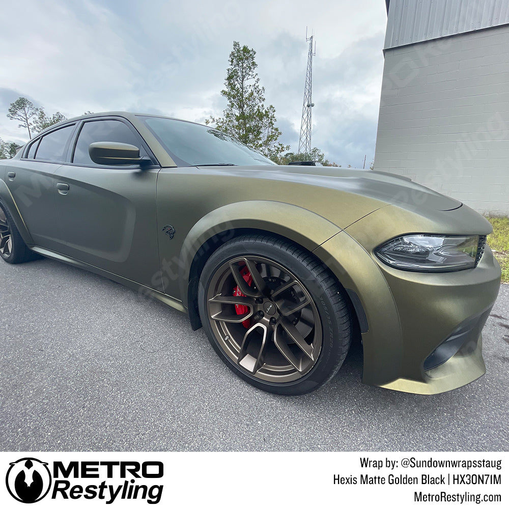 Golden Black Matte Vinyl