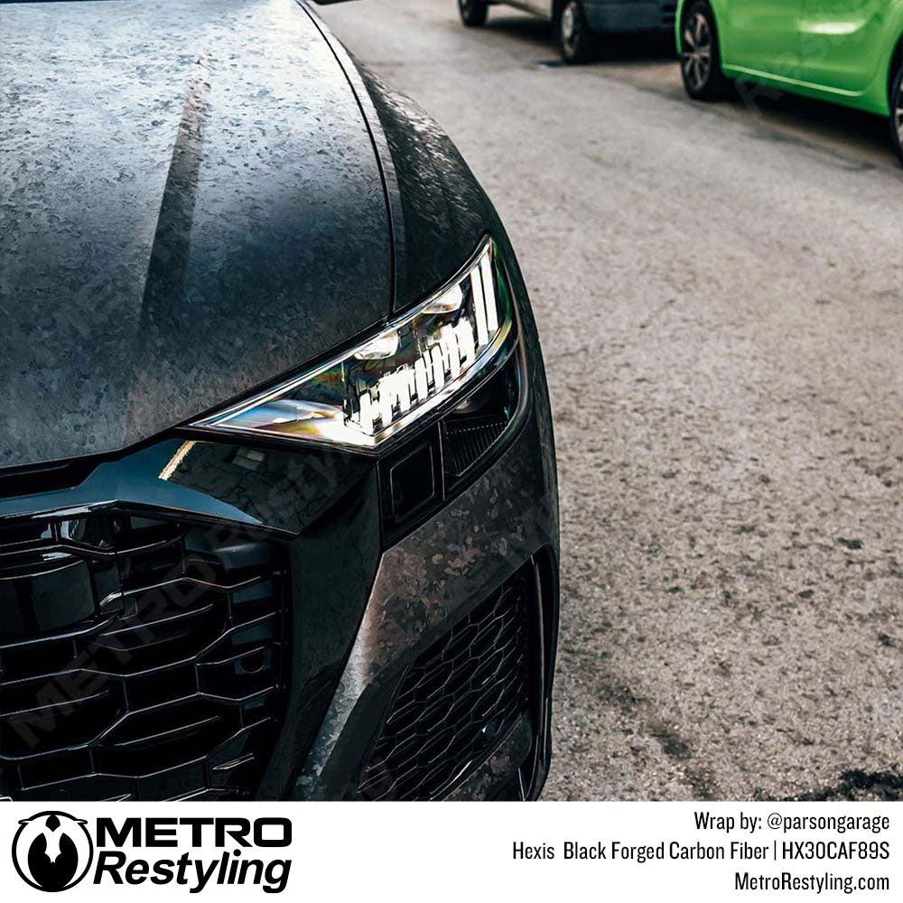 Hexis Black Forged Carbon Fiber Car Wrap
