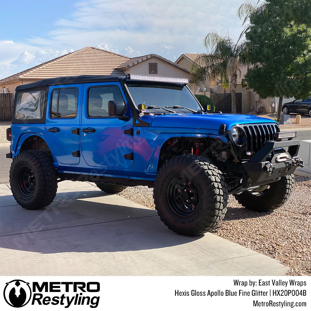 Hexis Apollo Blue Glitter Vinyl