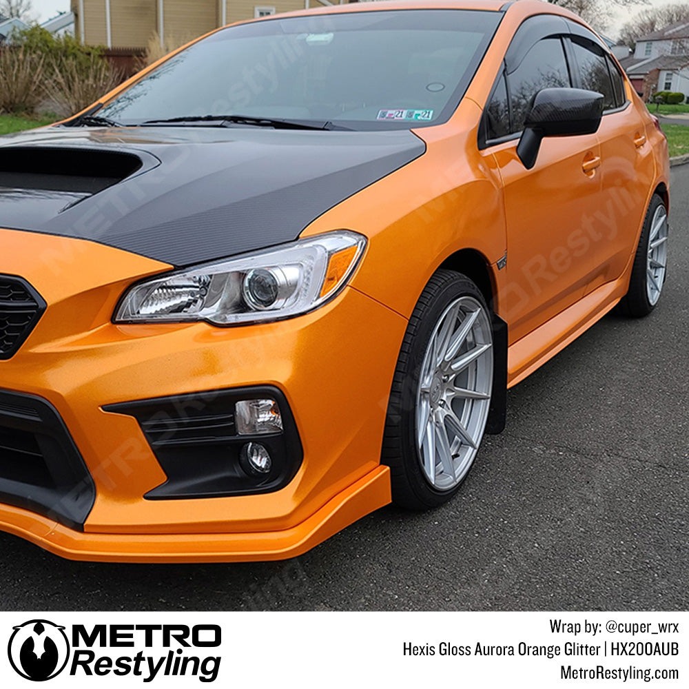 Auora Orange Glitter Wrap