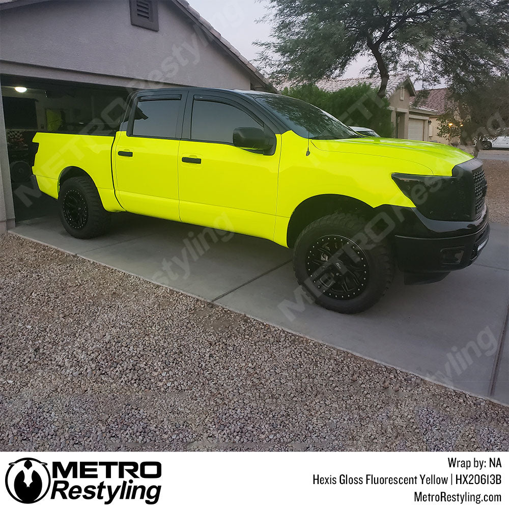 Gloss Fluorescent Yellow Car Wrap