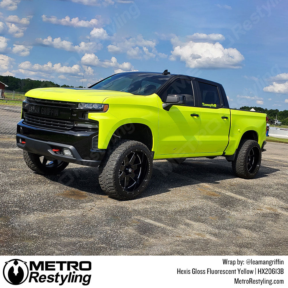 Gloss Fluorescent Yellow Vinyl Wrap