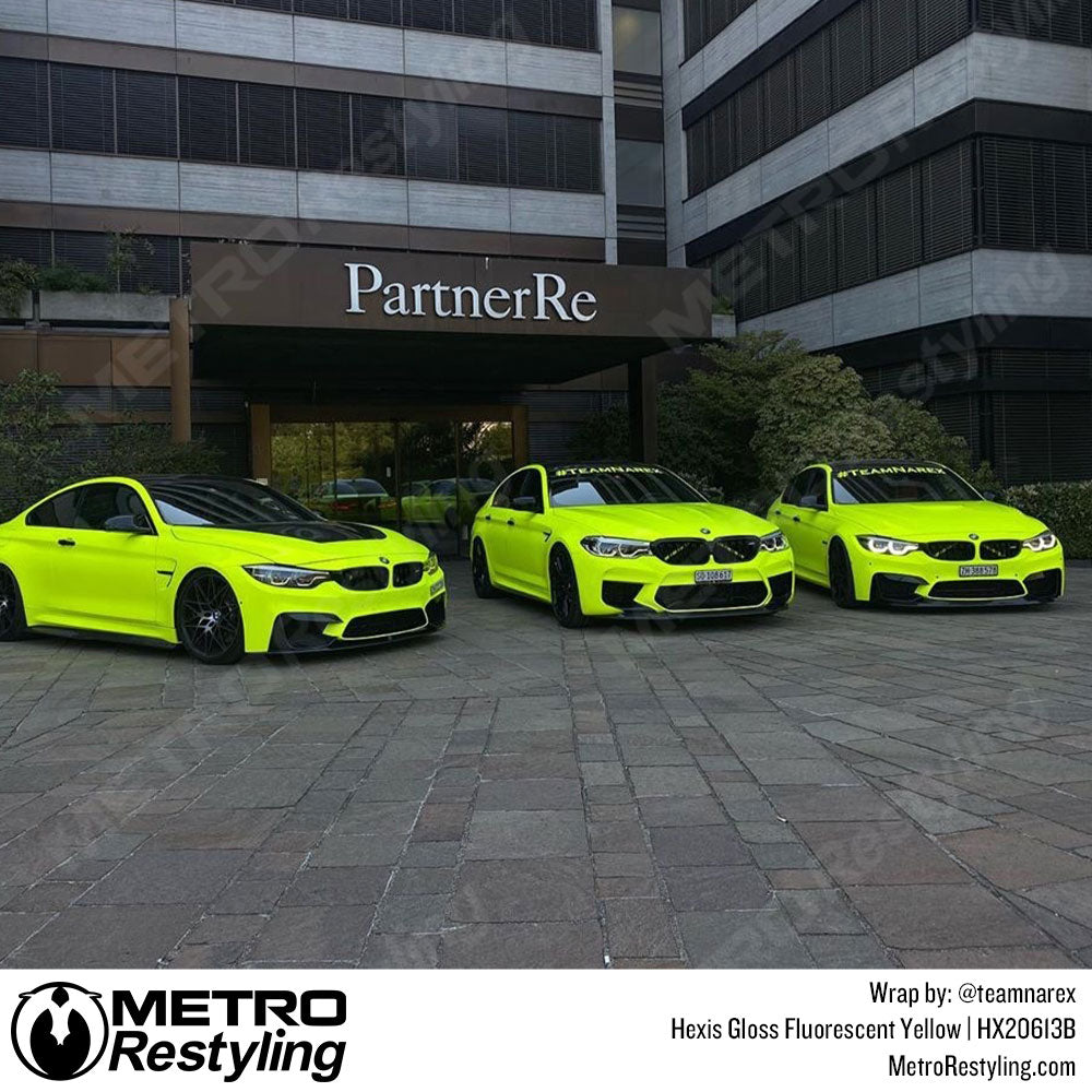 Gloss Fluorescent Yellow Vinyl Wrap