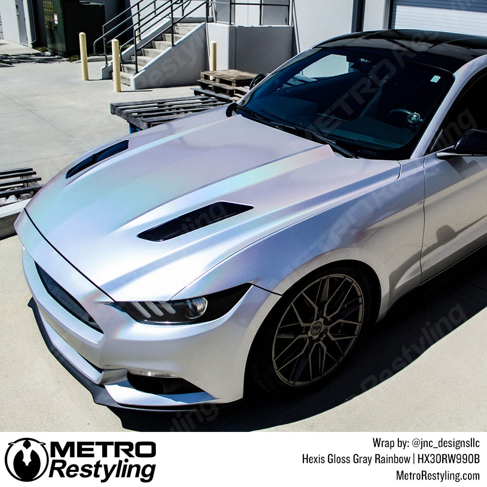 Gray Rainbow Car Wrap